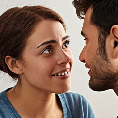 Home 19 A person courageously expressing their feelings honestly in a conversation, maintaining eye contact, and fostering a healthy relationship.